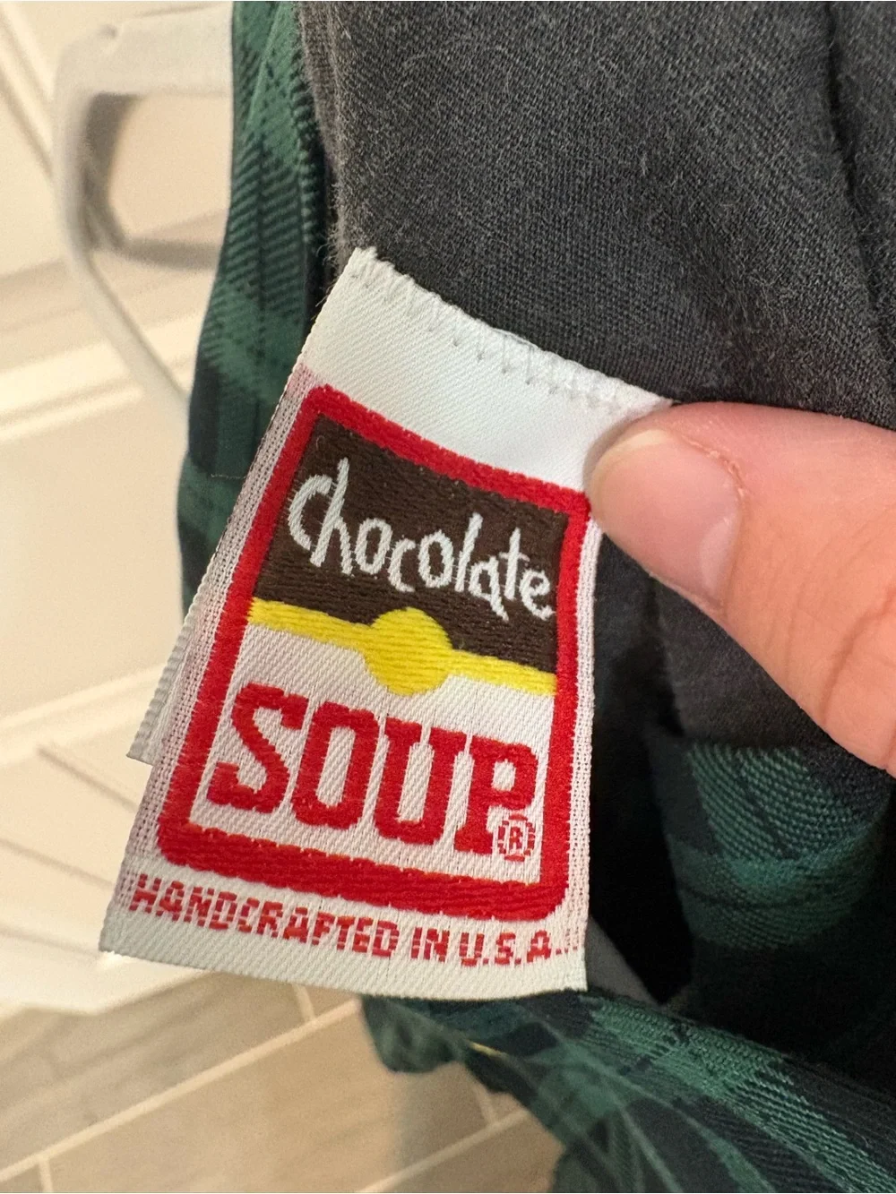 Vintage Chocolate Soup Girls Green Plaid Dress with Frog Accent size 4